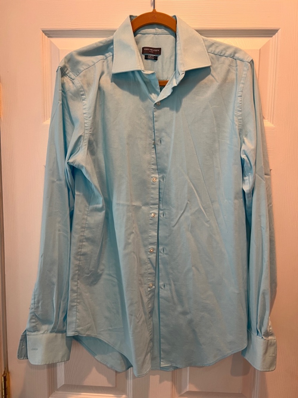 Van Heusen Light Blue Long-Sleeve Dress Shirt